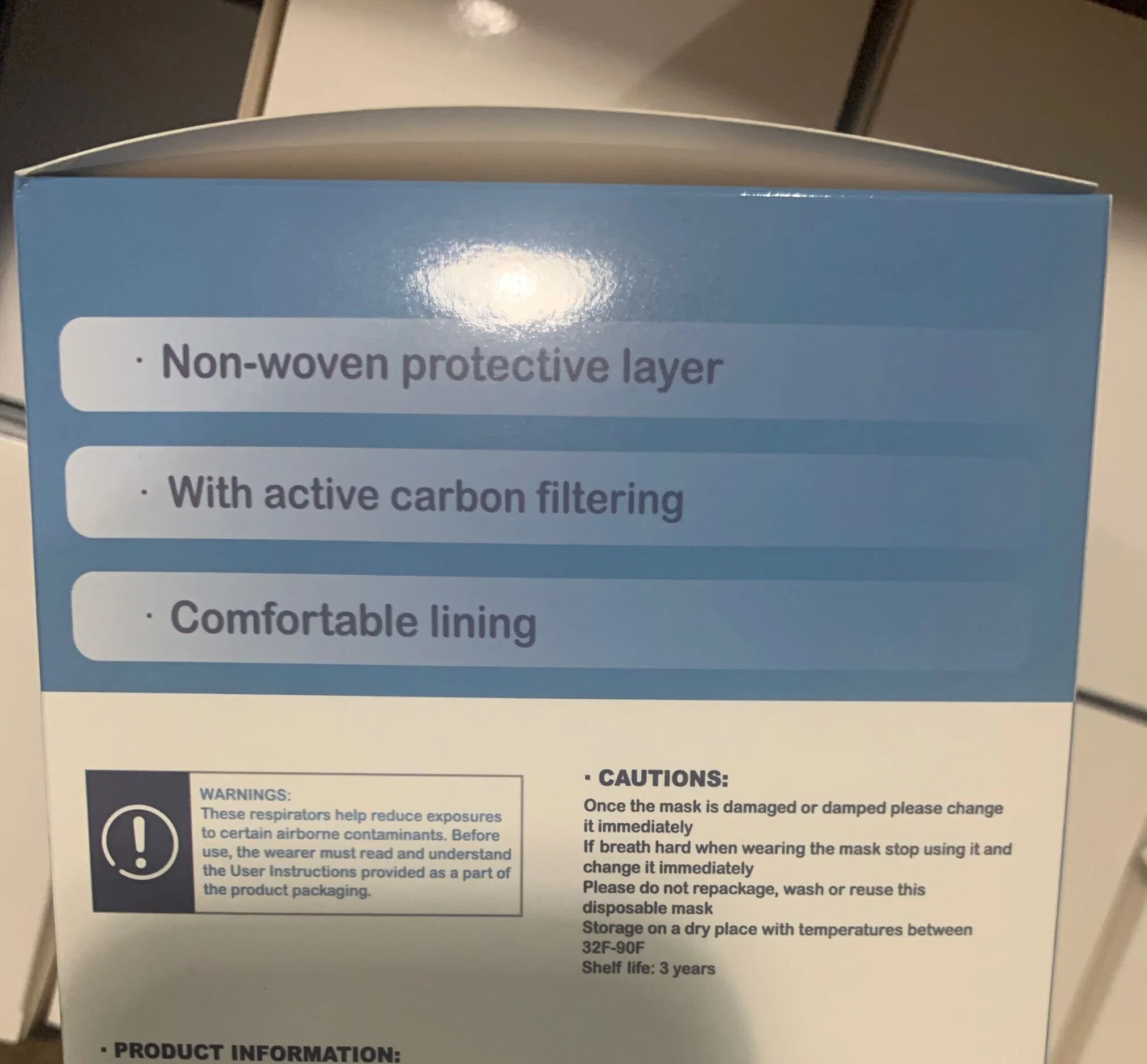 Disposable Cup Shaped Face Mask Active Carbon Filtering Industrial Protective Labor Mask