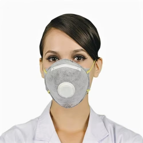 Disposable Industrial Cup Respirator K95 Anti-Dust FFP3 Face Mask with Exhalation Valve 95% Smoke Protection 4-Layer Filter