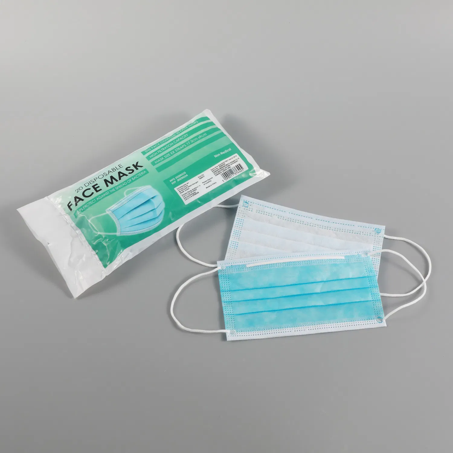 Disposable Adult Earloop Protective Face Mask