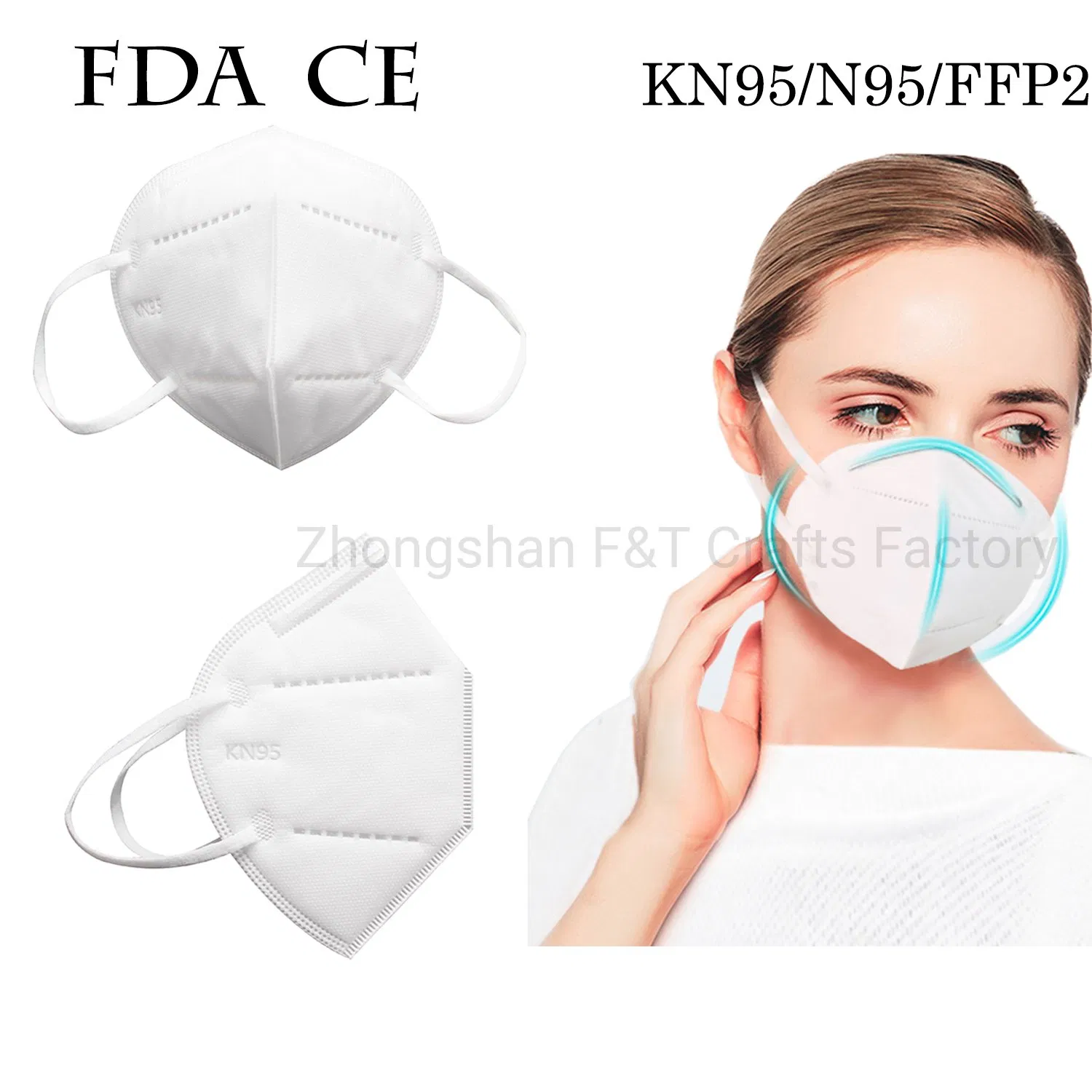 Certified Kn95, N95, Ffp2 Face Mask, Adult Children Daily Protective Non-Woven Masks