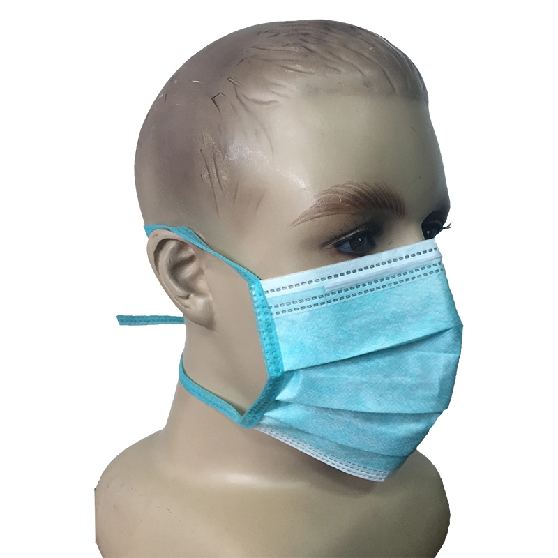 Disposable 3-Ply Non-Woven Dental Surgical Face Mask Tie-on Bands Type II