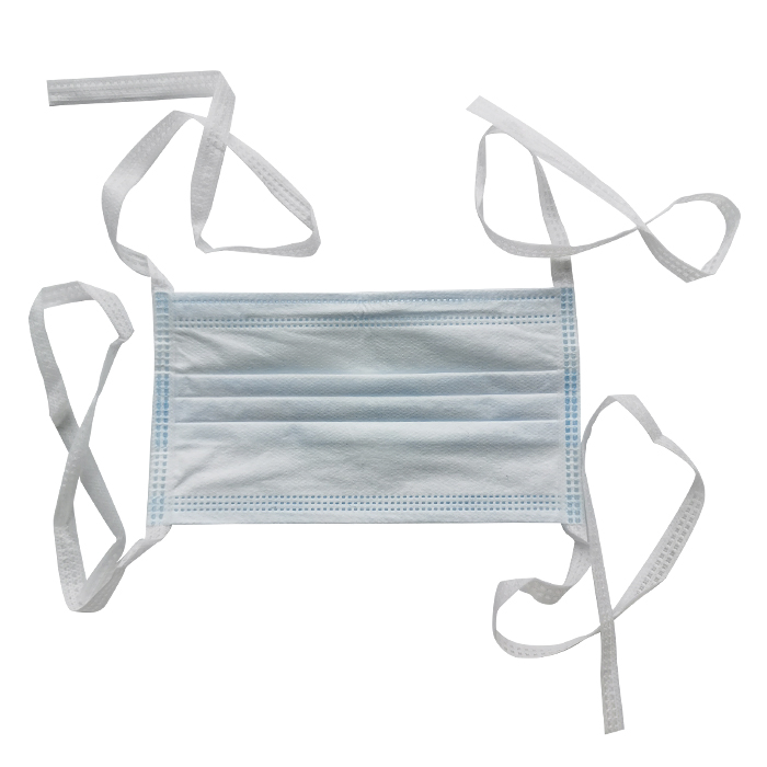 CE Type Iir En14683 Disposable Non Woven Theatre Medical Procedure Surgical Face Mask with 4 Straps for Hospital Doctor