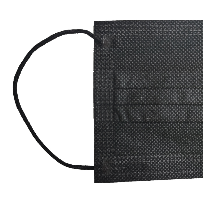 CE Breathable Disposable 3 Ply Non Woven Medical Earloop Adult Civil Protective Surgical Black Face Mask