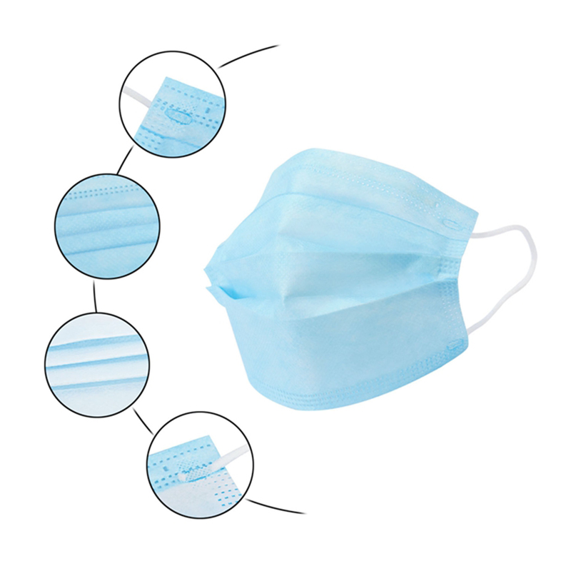 Factory Price Disposable Face Mask Single Use Face Mask with Flat Earloop