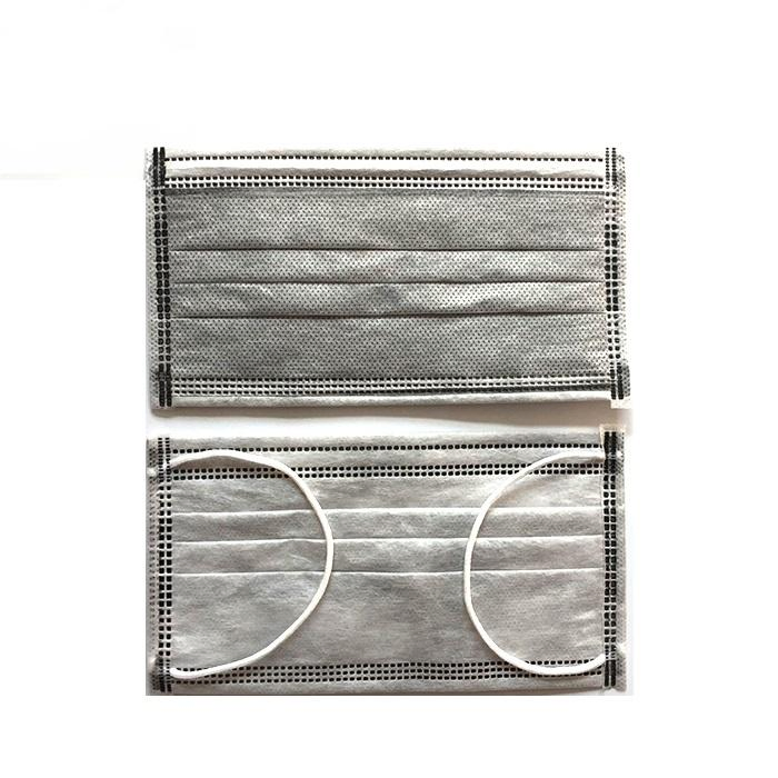 Daily Protection Disposable Anti Air Pollution Flat 4 Ply Active Activated Carbon Charcol Charcoal Face Masks Carbon Filter Masks Facemask Pm2.5