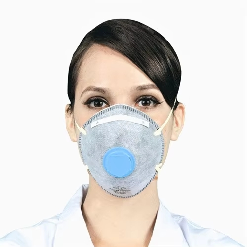 Disposable Industrial Cup Respirator K95 Anti-Dust FFP3 Face Mask with Exhalation Valve 95% Smoke Protection 4-Layer Filter