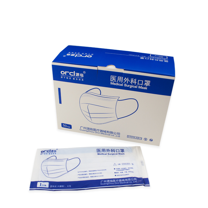 Fluid-Resistant Medical Supply 3-Ply Surgical Mask Ideal for or &amp; Medical Procedures