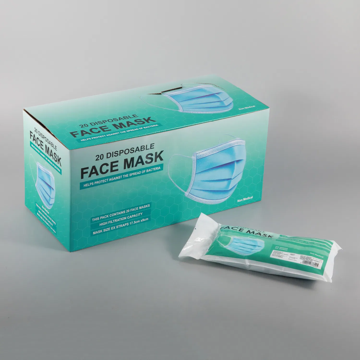 Disposable Adult Earloop Protective Face Mask