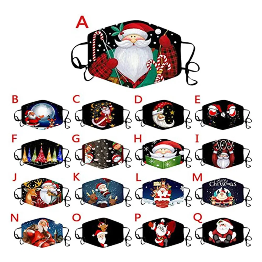 Custom Printing Washable Reusable 2 Ply 100% Cotton Christmas Face Mask