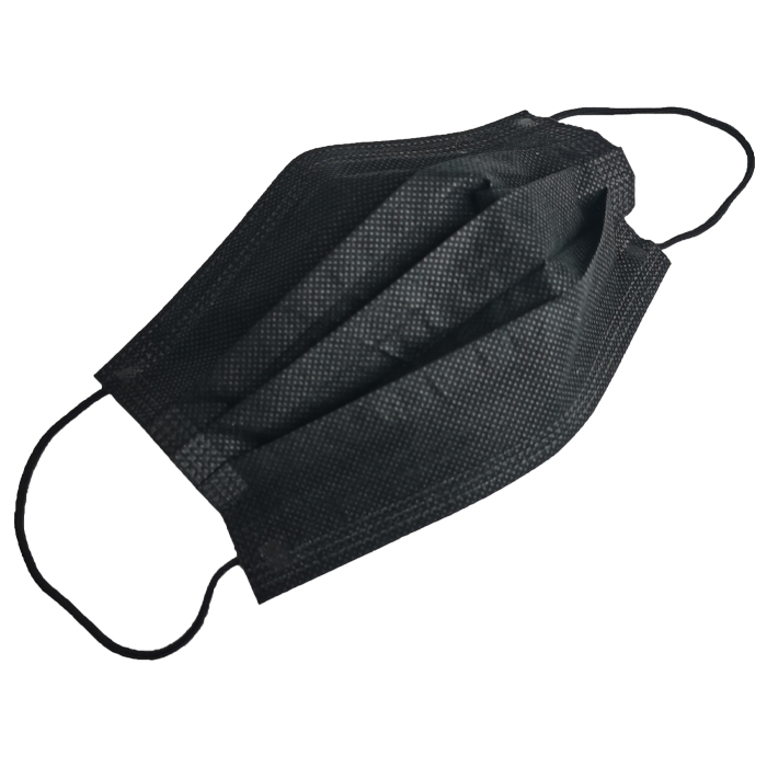 CE Breathable Disposable 3 Ply Non Woven Medical Earloop Adult Civil Protective Surgical Black Face Mask