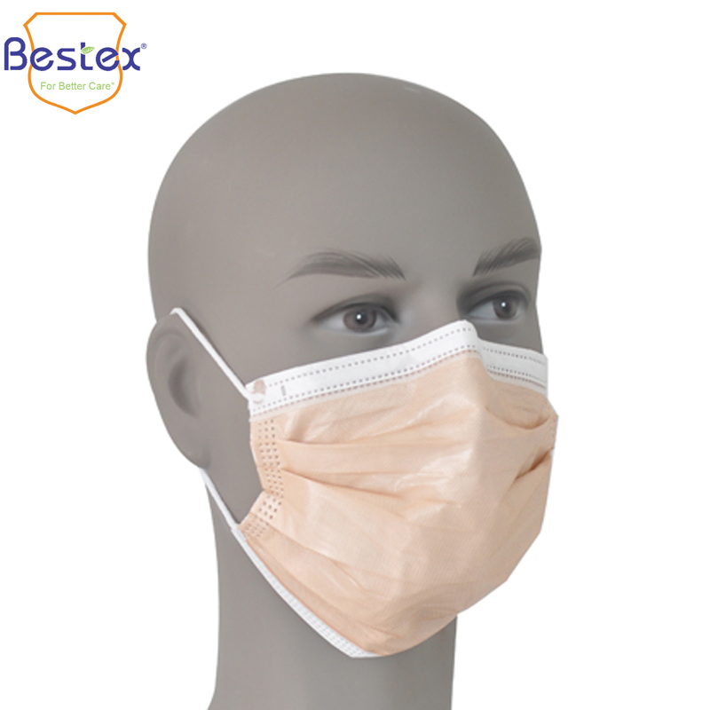 Disposable /Surgical/Peper/Non-Woven /4-Ply 4 Folder Face Mask with Anti-Fog Foam Band Complies with En14683iir