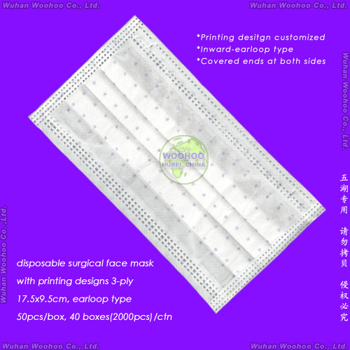 Disposable Polypropylene Nonwoven PP Medical Face Mask with Ear-Loop