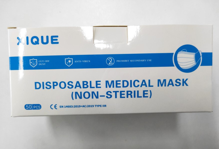 Factory Type Iir Disposable Non-Woven 3ply Dental Medical Face Mask with Individually Wrapped