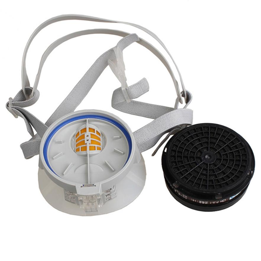 Chemical Anti-Toxic Half Face Gas Mask Respirator with Filter Round Style