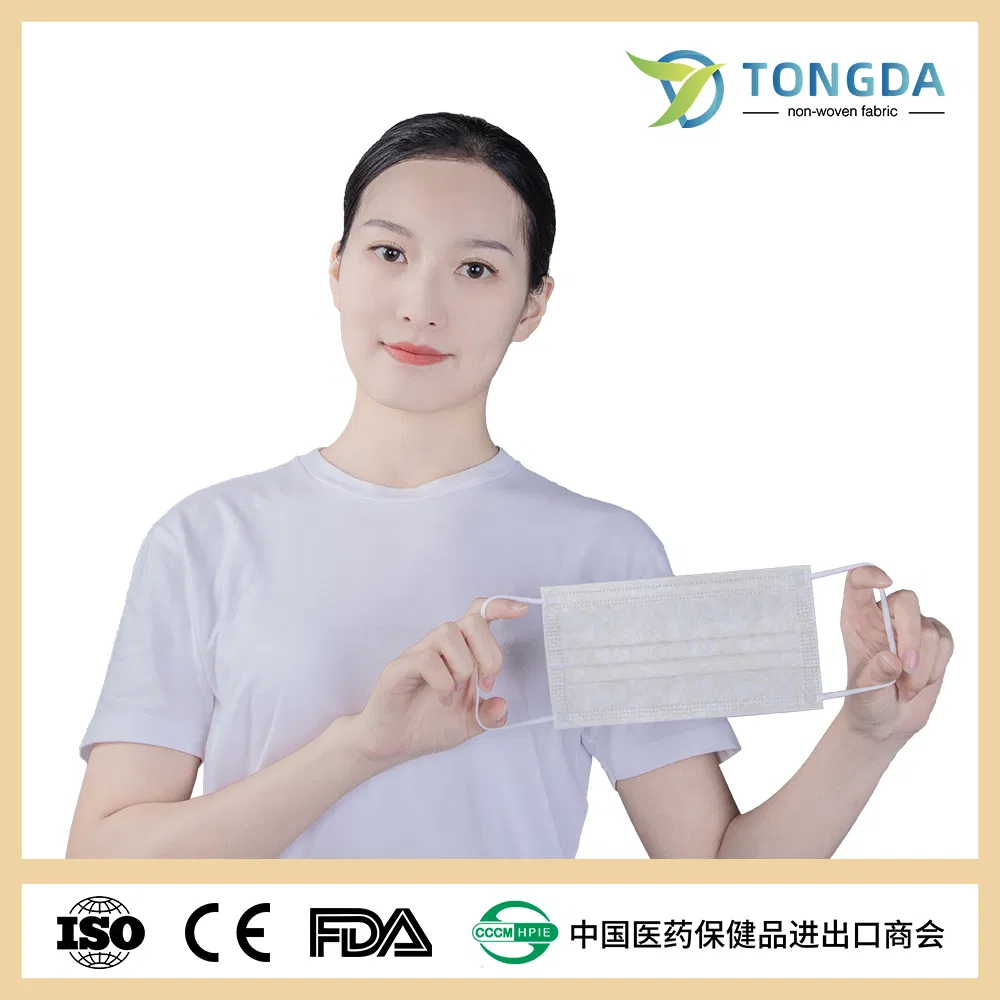3 Layer Disposable Face Mask Fluid Resistant Nonwoven Disposable Medical Face Mask