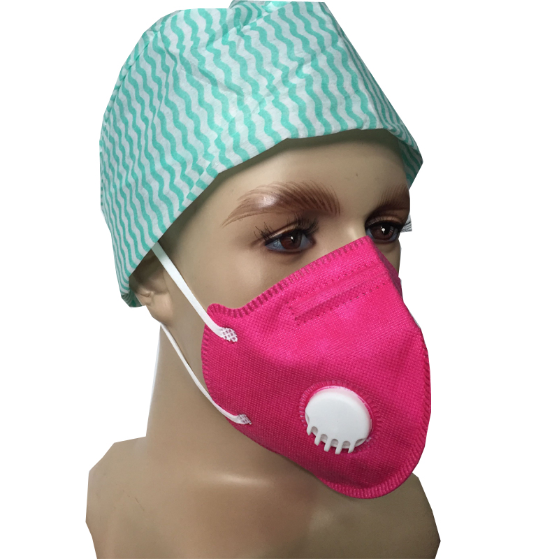 Disposable Industrial Protective N95 Face Mask with Valve Yellow