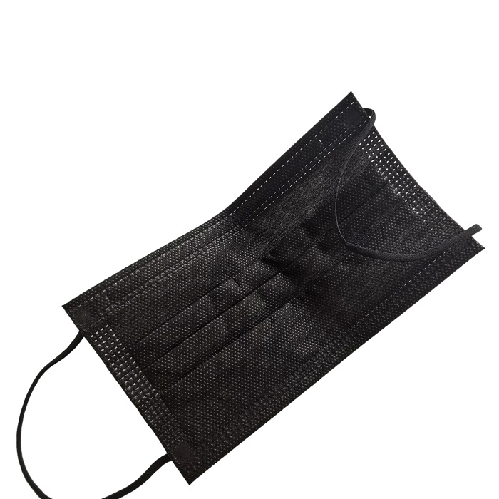 CE Breathable Disposable 3 Ply Non Woven Medical Earloop Adult Civil Protective Surgical Black Face Mask