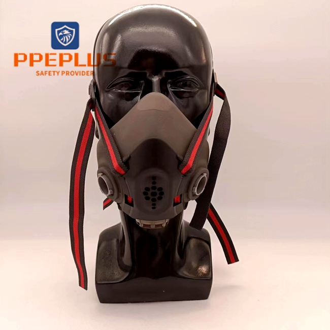 New Design Chemical Resistance Double Filter Breathing Half Face Mask Respirator