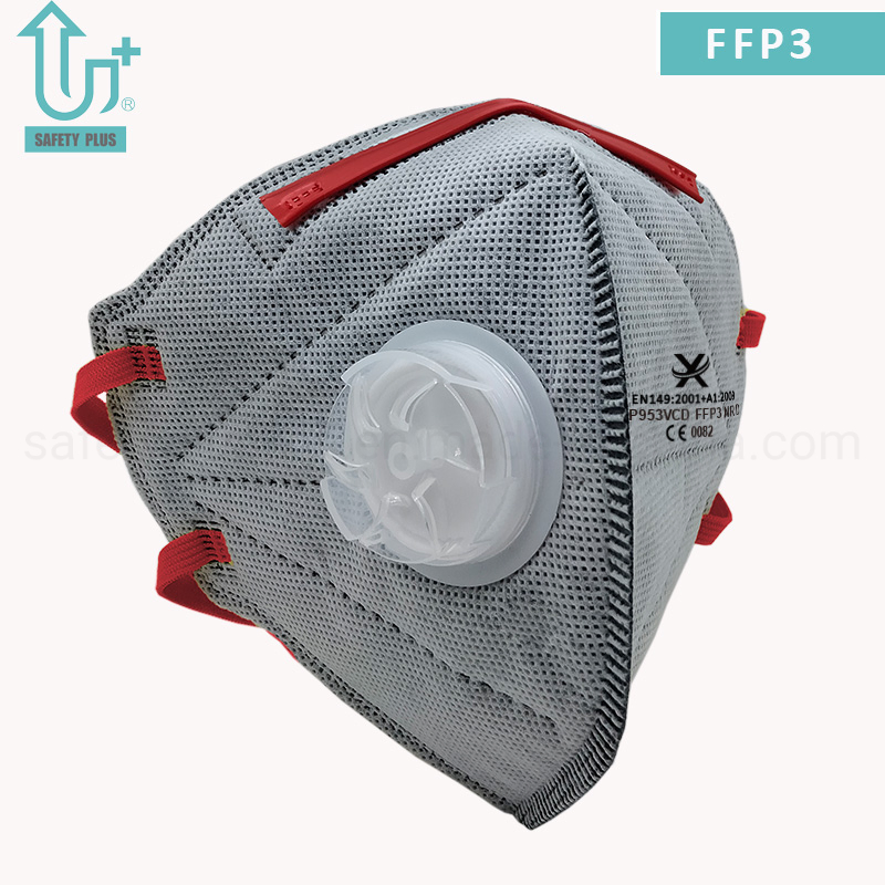 CE Certified High Filtration Efficiency Foldable 5 Ply CE FFP3 Nr D Filtering Half Face Masks