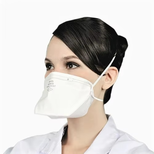 Flat-Fold Mask PPE Head Loop Mask Half Face Breathing Disposable Respirator with Valve