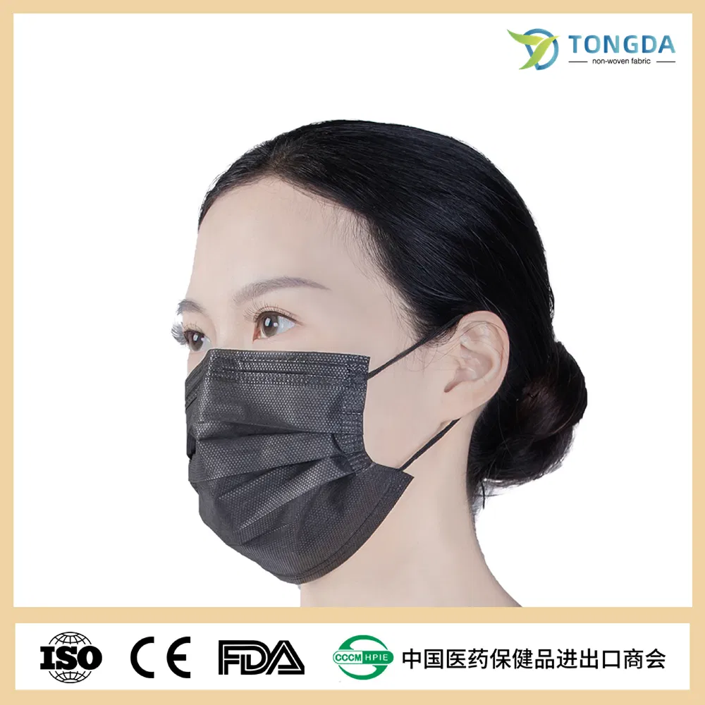 High Quality 4 Ply Active Carbon Disposable Face Mask Black Safety Protective Face Mask Anti Dust Protective Mask