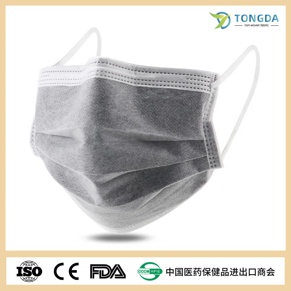 High Quality 4 Ply Active Carbon Disposable Face Mask Black Safety Protective Face Mask Anti Dust Protective Mask