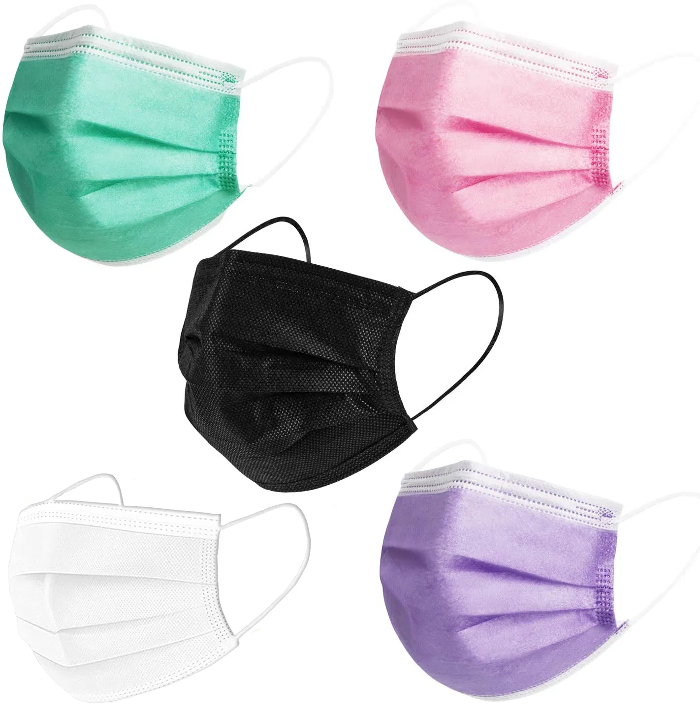 Disposable 3-Ply Surgical Non-Woven Medical Respirator Mask with High Bacterial Filtration