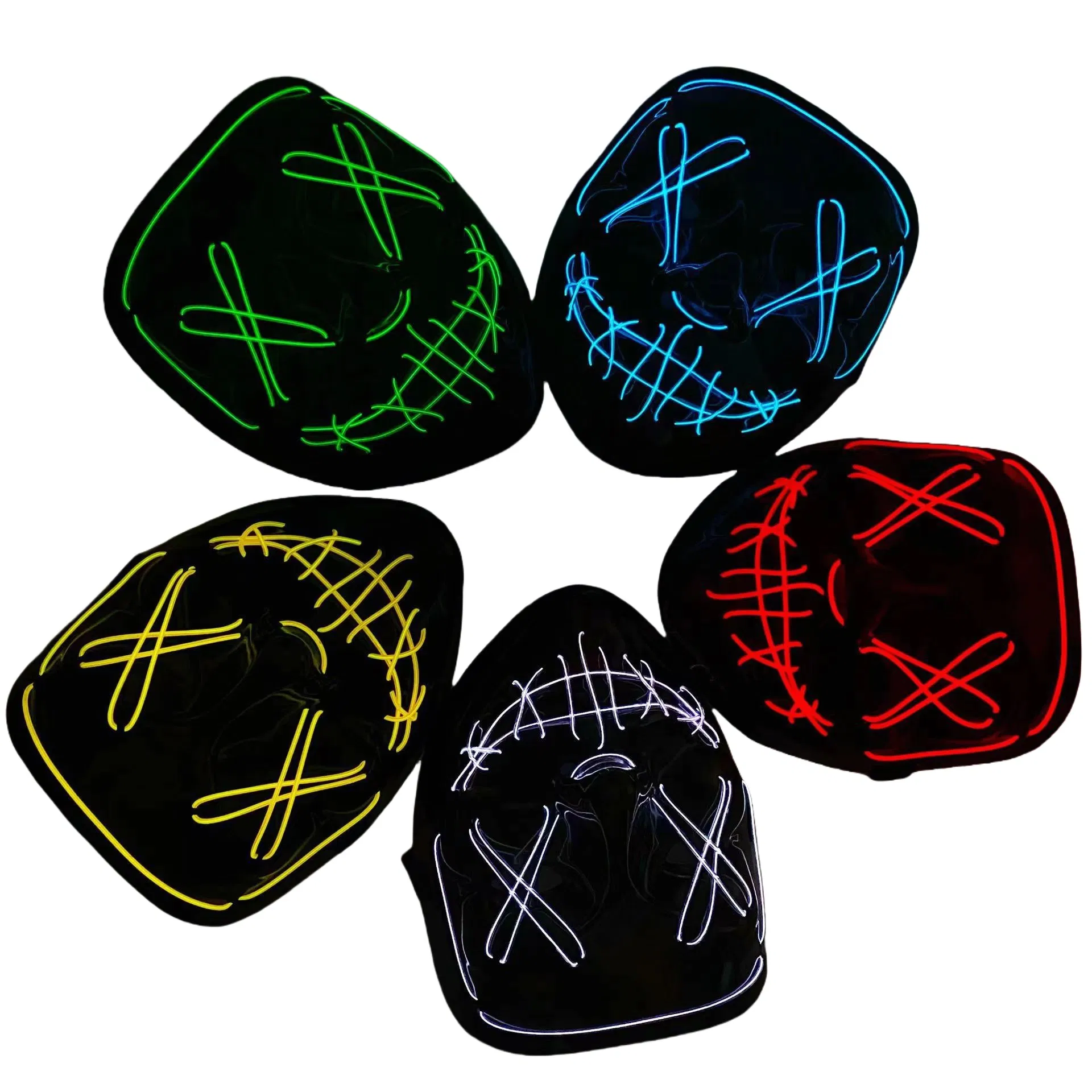 2025 Hot Sale Custom Halloween Mask Flashing LED Mask