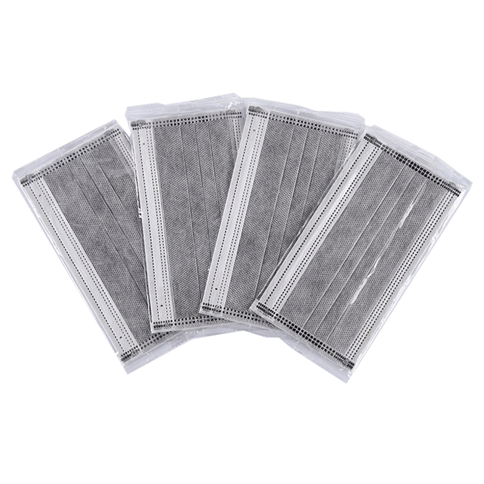 CE ISO13485 Disposable Non Woven Anti Air Pollution 4ply Surgical Medical Charcoal Pm2.5 Active Activated Carbon Face Mask