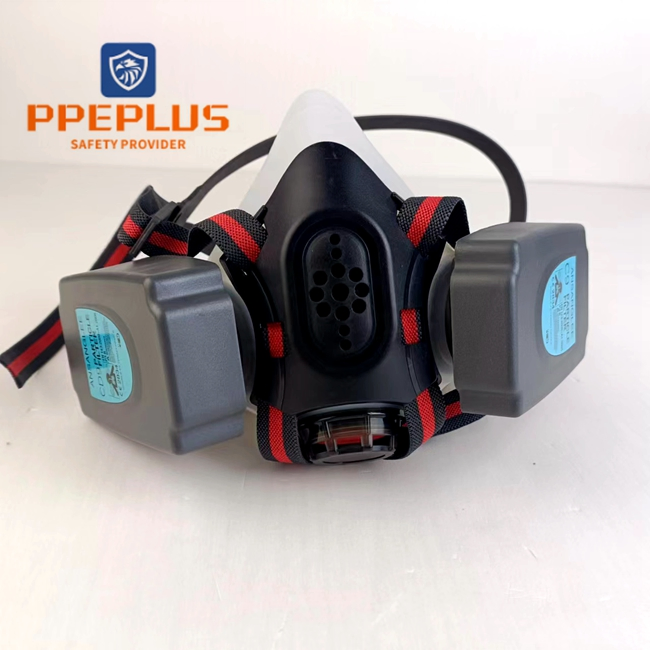 New Design Chemical Resistance Double Filter Breathing Half Face Mask Respirator
