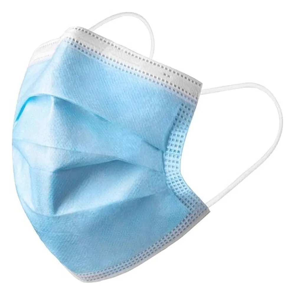 White Hospital Fluid Resistant Surgical Medical Face Mask for Nurse Use
