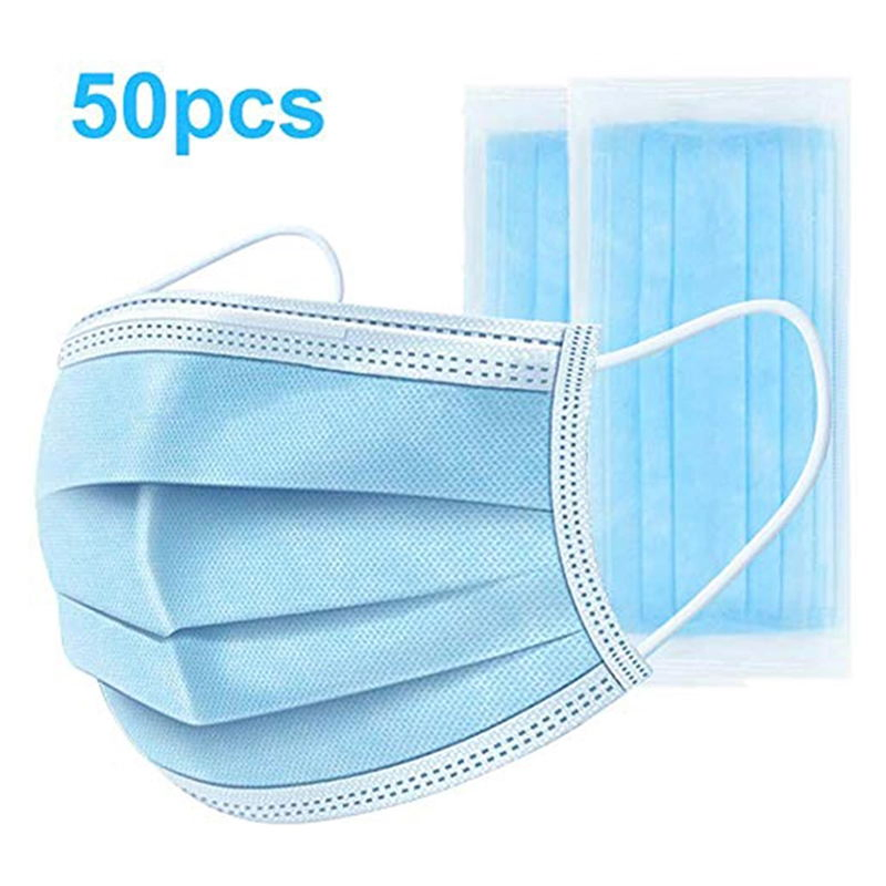 Disposable Masks, 3-Layer Anti Dust Breathable Disposable Earloop Mouth Face Mask
