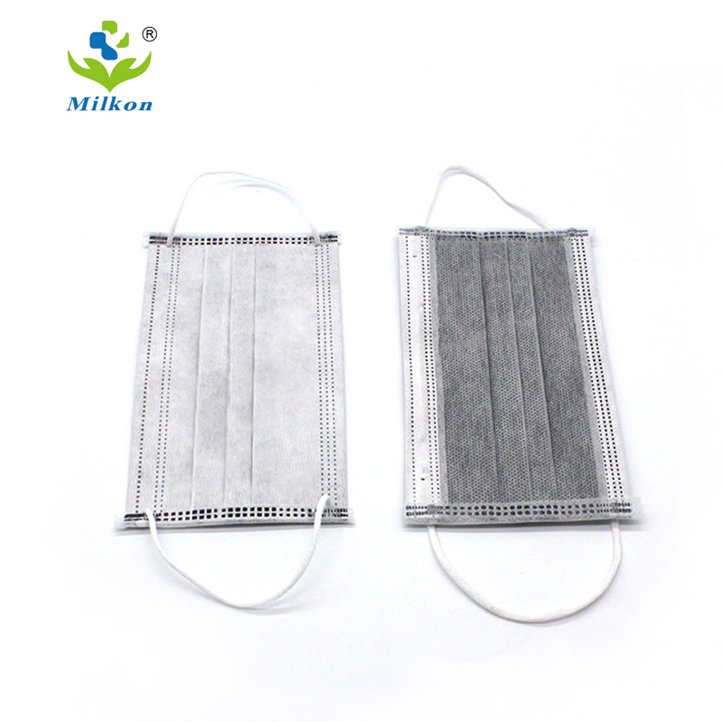 5-Ply Disposable Face_Mask Breathable Filter Activated Carbon Masks with Wide Comfortable Earloop for Adults