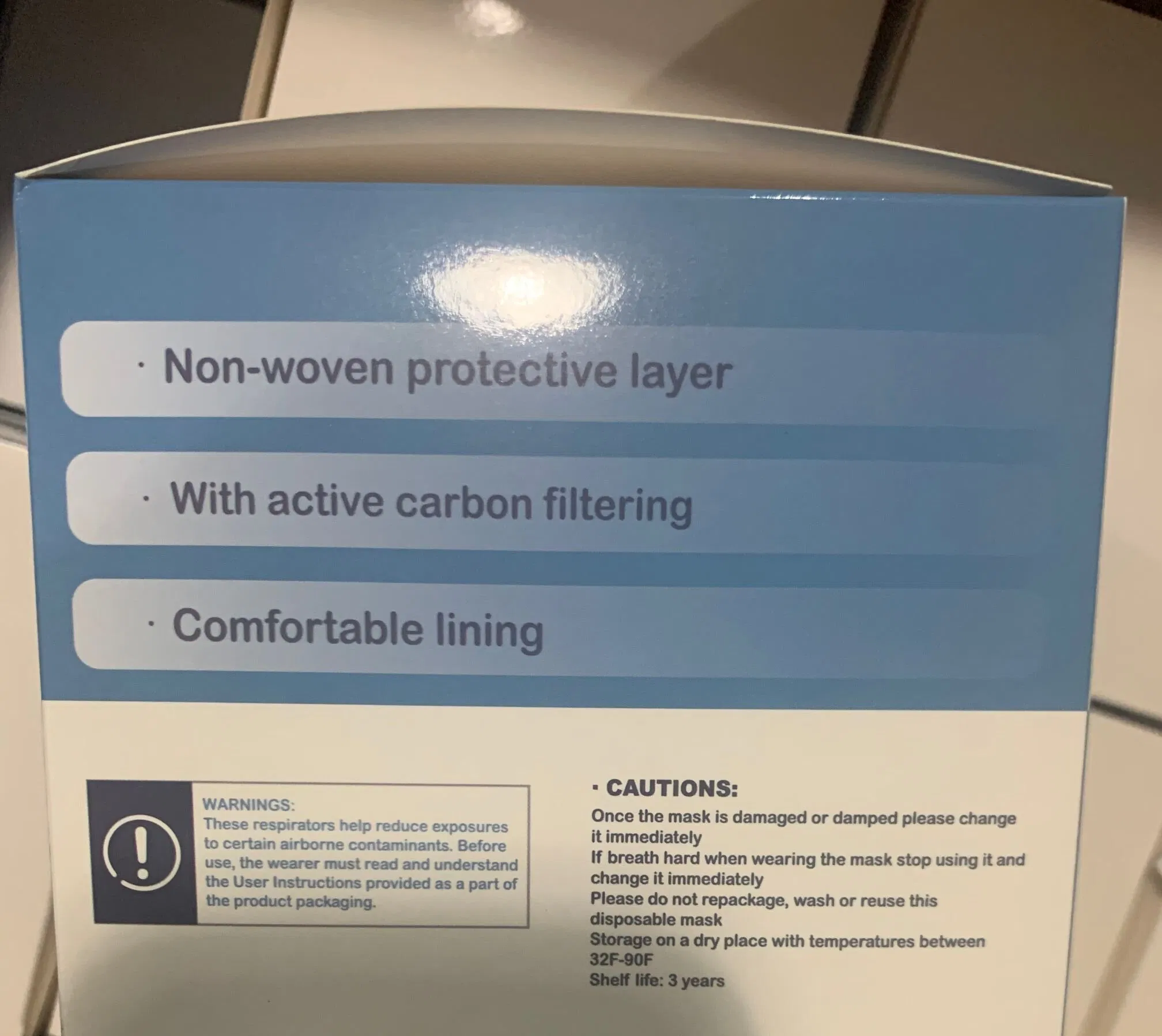 Disposable Cup Shaped Face Mask with Active Carbon Filtering Cup-Shape Mask