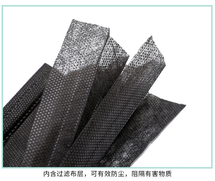 Protective Elastic Earloop Disposable 3ply Black Face Masks for Tattoo