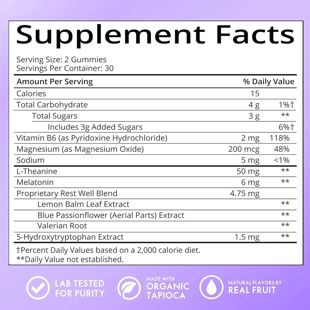 OEM Private Label Melatonin Sleep Aids Gummies