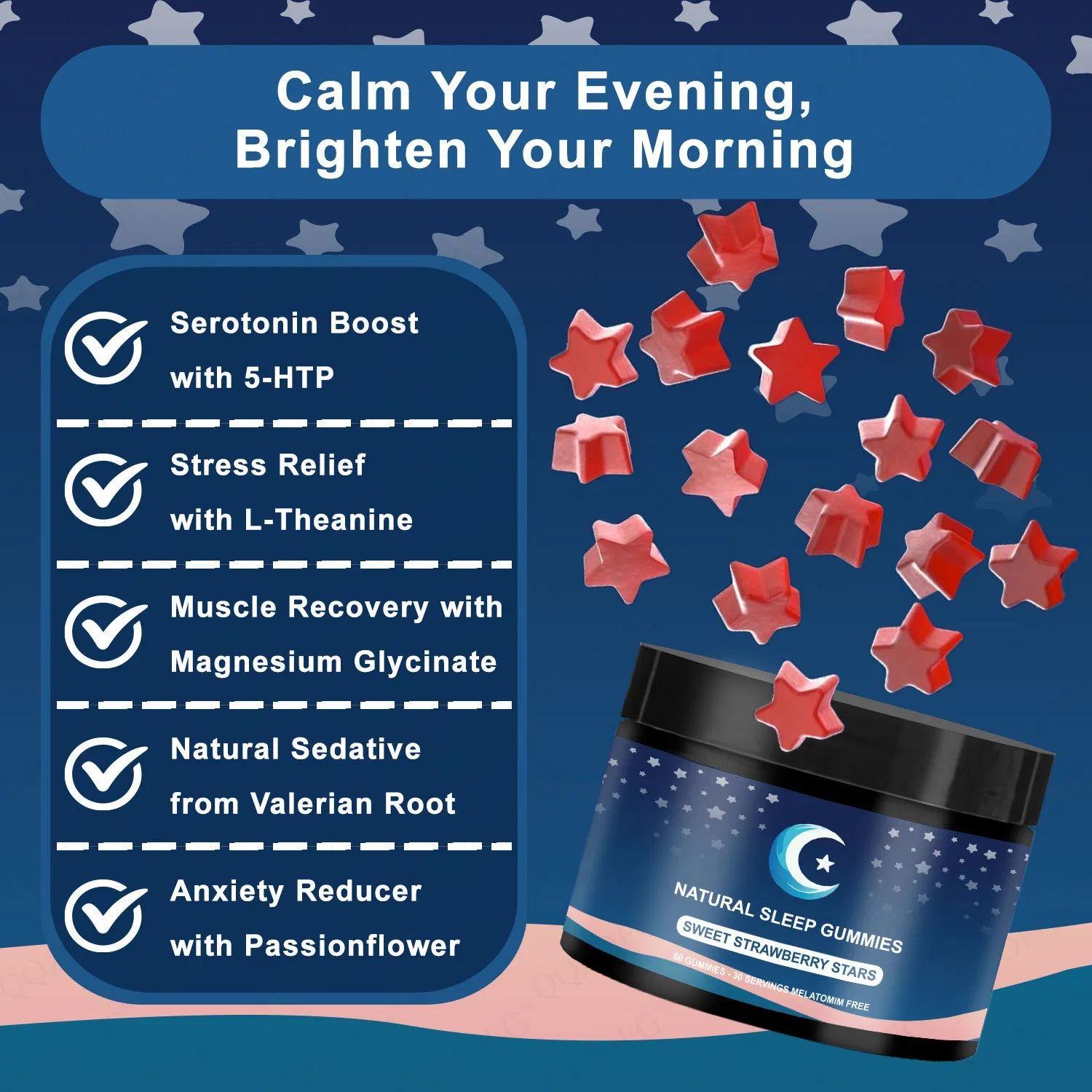 OEM Private Label Nighttime Sleep Aid Natural Melatonin Gummies