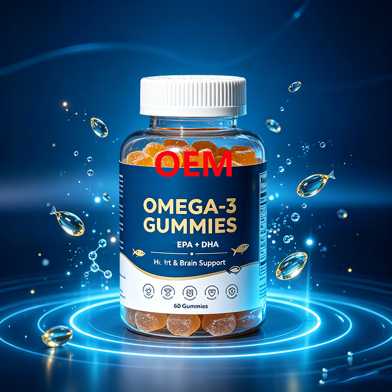 Private Label Factory Supply DHA EPA Vegan Omega3 Gummy Omega-3 Supplement Gummies for Brain Support for Adults Children