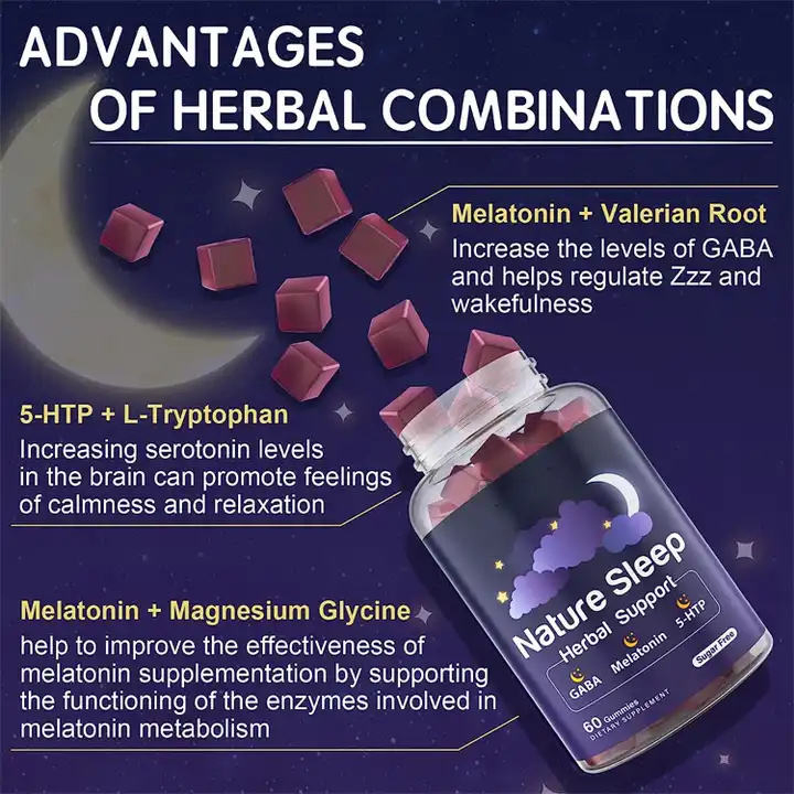 Melatonin Gummies with Magnesium, Ashwagandha Root Extract, GABA, Melatonin, Zinc, Vitamin B6, Vitamin B12 Sleep Aid Supplement
