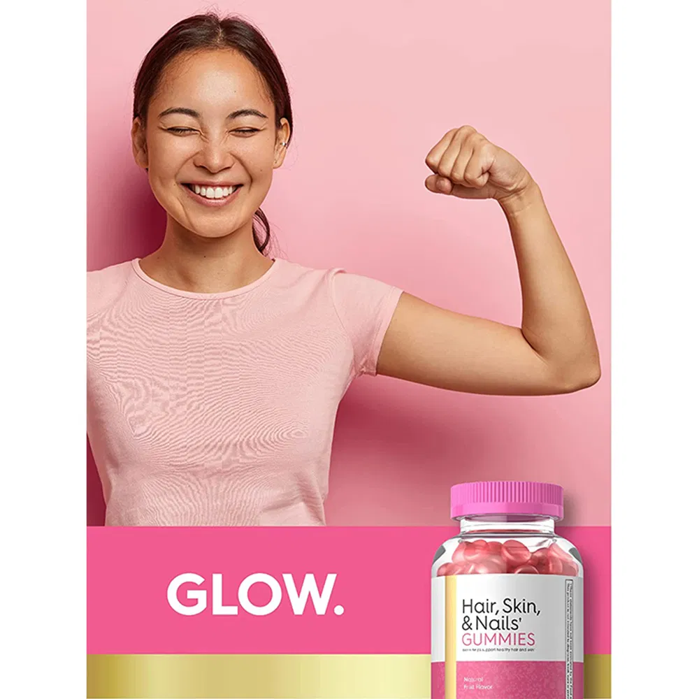 Hair Growth Skin and Nails Gummy Multivitamin Biotin Keratin & Collagen Peptides Gummies