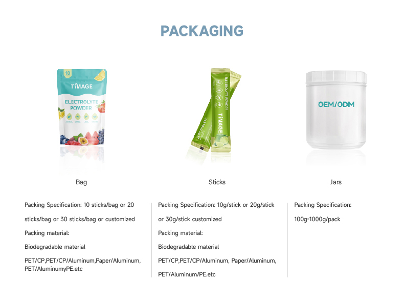 Wholesale Electrolyte Powder Hot Sale Powdered Electrolyte Drink Mix Hydration Electrolyte Packets