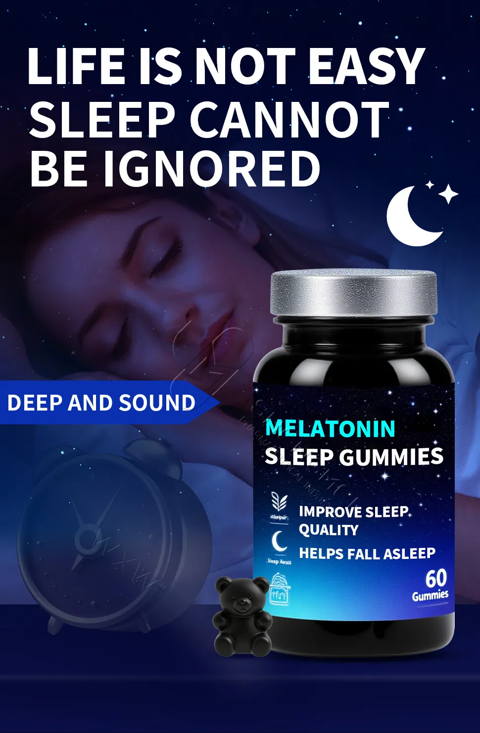 Sleep Aids Supplements for Fast Sleeping Deep Melatonin Sleep Gummies