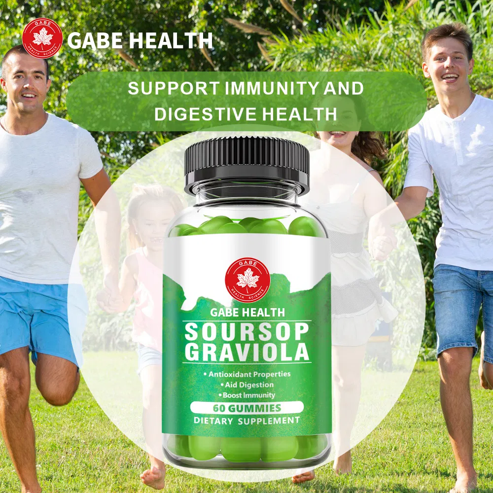 Soursop Graviola Gummies for Cell Support & Regeneration, Immunity, Liver and Antioxidant, Sugar/Gluten Free