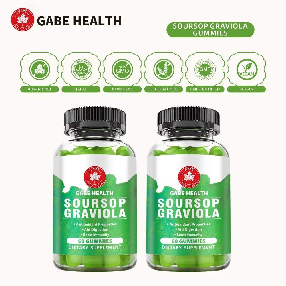 Soursop Graviola Gummies for Cell Support & Regeneration, Immunity, Liver and Antioxidant, Sugar/Gluten Free