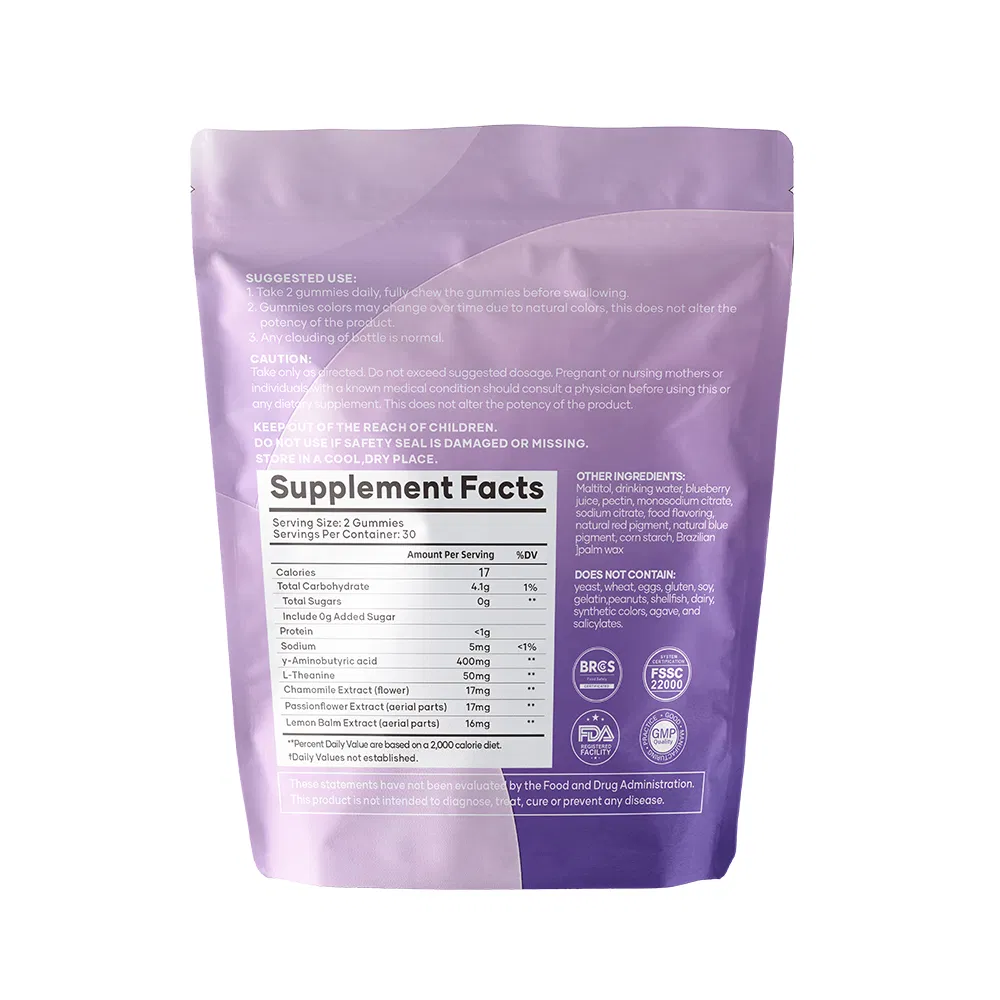 Sleep Gummies with L-Theanine, Lemon Balm, Melatonin Supplements for Sleeping, Sleep Aid