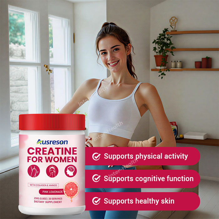 Ausreson OEM Sports Nutrition Supplements Bcaa Collagen Creatine Powder Drink for Women