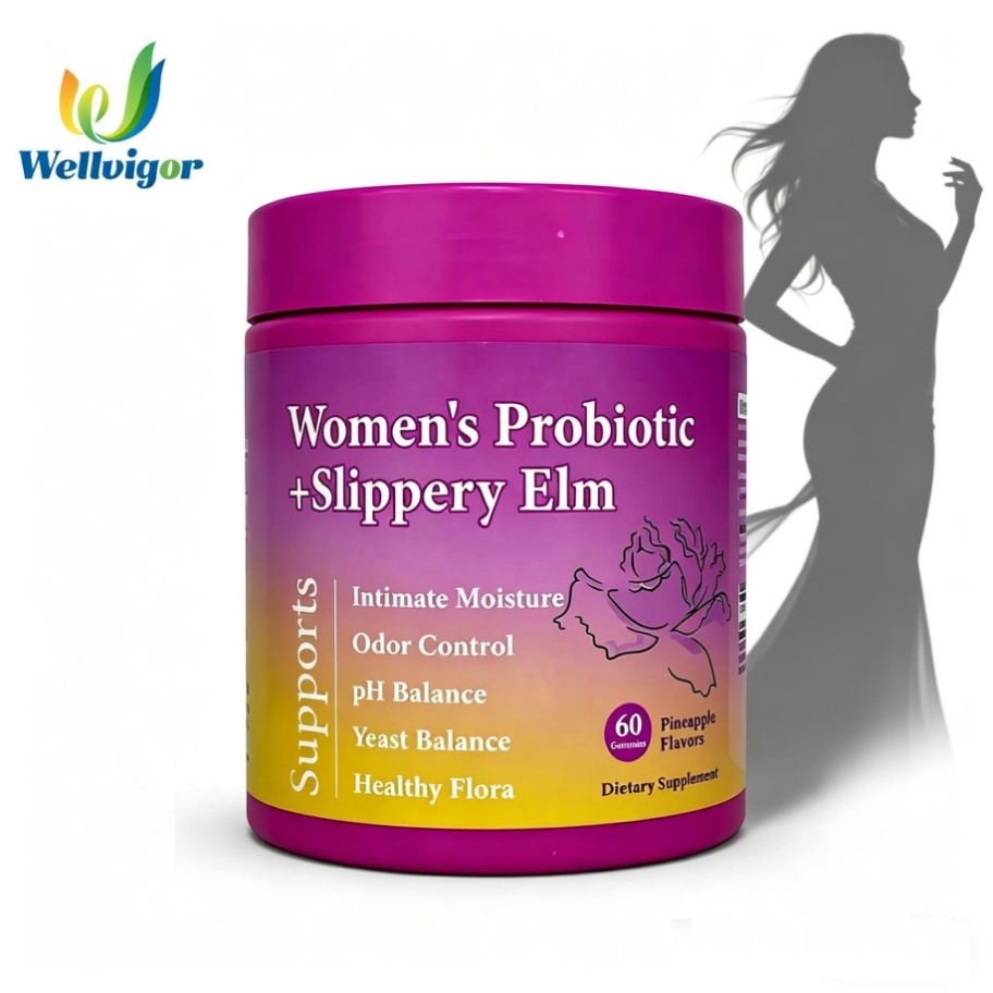 Hot Selling Women's Vitaminb Complex Probiotic with Slippery Elm Powder Gummies for Immunity Support 60-Count