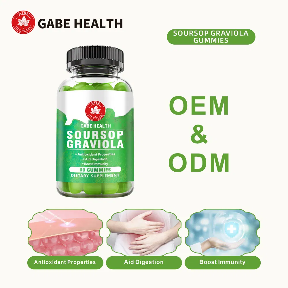 Soursop Graviola Gummies for Cell Support & Regeneration, Immunity, Liver and Antioxidant, Sugar/Gluten Free