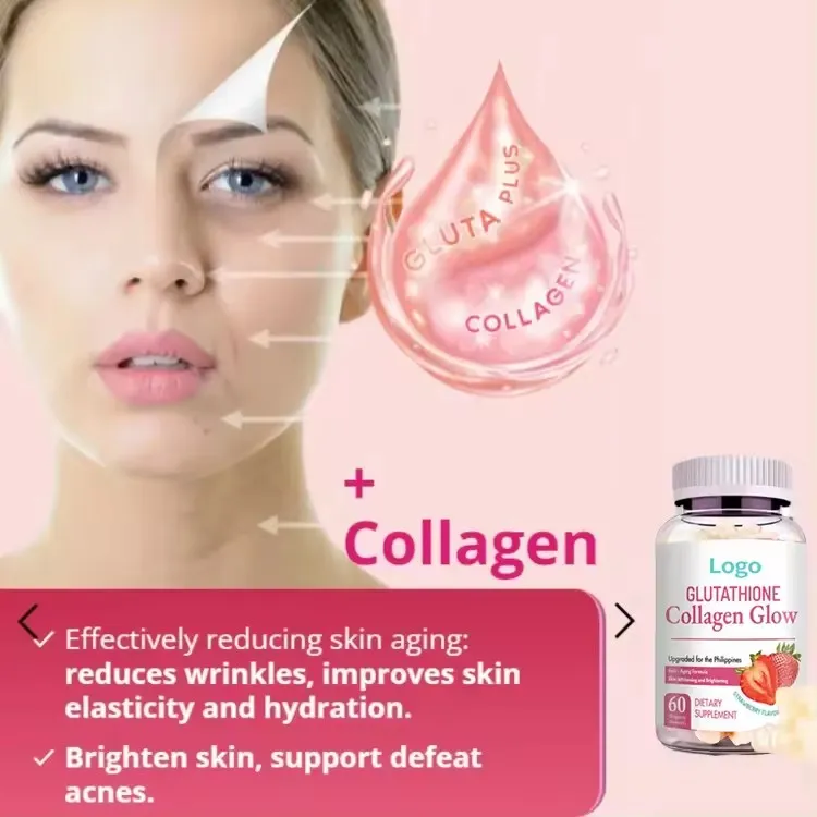 Olli Nature Glow Collagen Gummies Support Boost Immunity Skin Whitening
