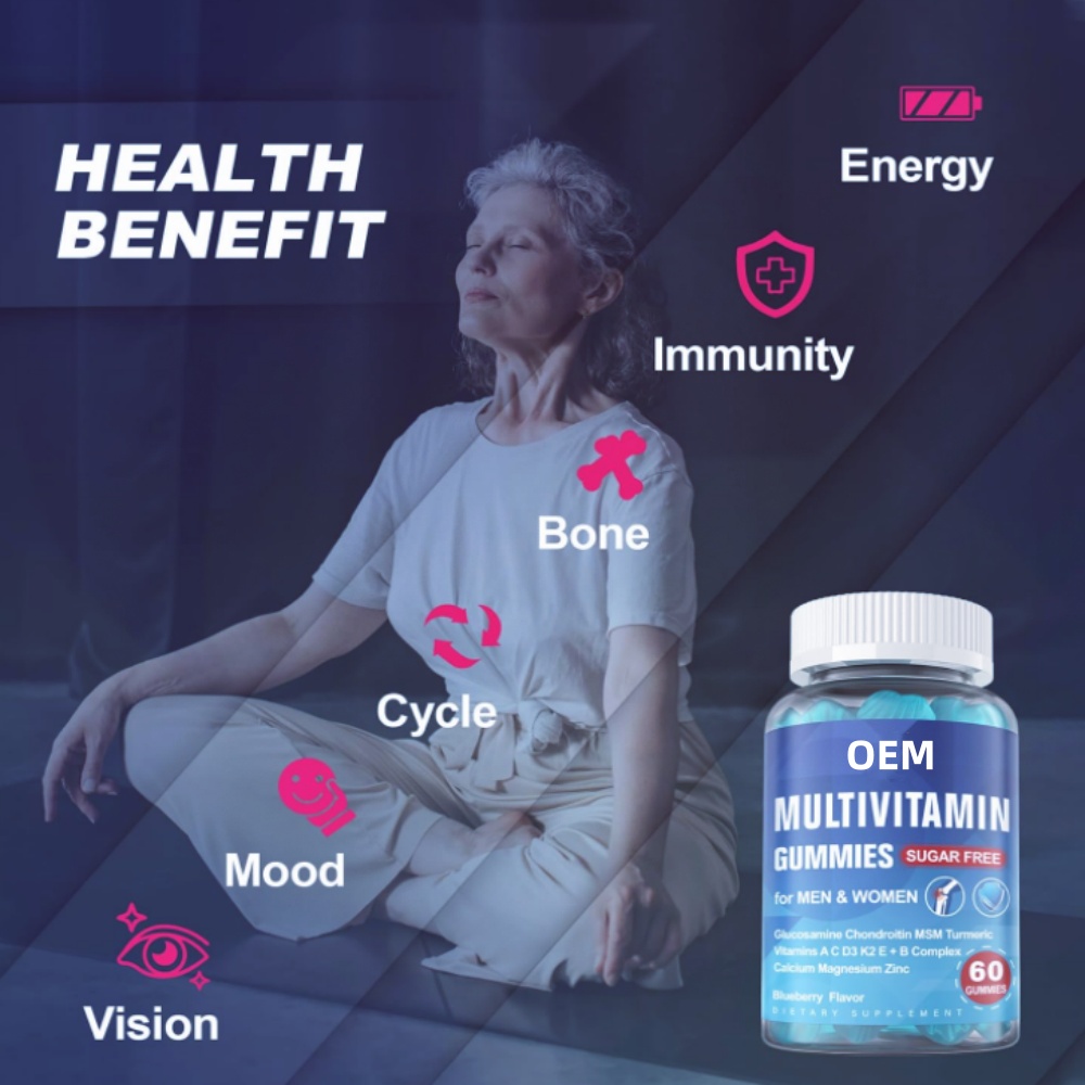 OEM Multivitamins Gummies Adult Multi Vitamins &amp; Minerals Immune Support with Vitamins B12 Zinc Supplements Multivitamin Gummies